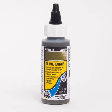 Woodland Scenics 4523 | Water Tint Olive Drab | Multi Scale - Squeaky's Trains