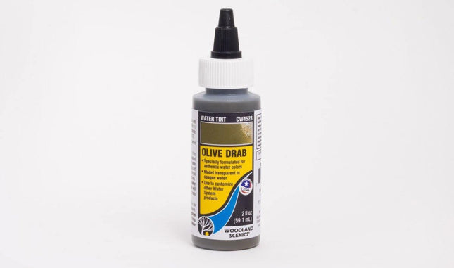 Woodland Scenics 4523 | Water Tint Olive Drab | Multi Scale - Squeaky's Trains
