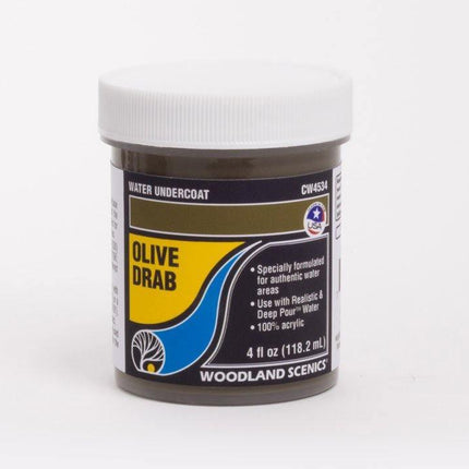 Woodland Scenics 4534 | Water Undercoat™ Olive Drab | Multi Scale - Squeaky's Trains