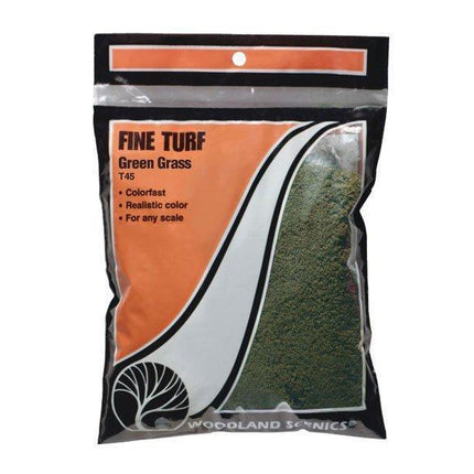 Woodland Scenics 45 | Fine Turf Green Grass | Multi Scale - Squeaky's Trains
