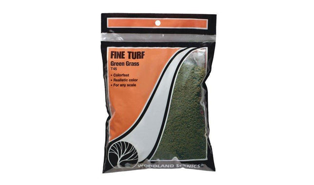 Woodland Scenics 45 | Fine Turf Green Grass | Multi Scale - Squeaky's Trains
