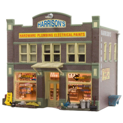 Woodland Scenics 4921 | Harrison's Hardware - Assembled Building | N Scale - Squeaky's Trains