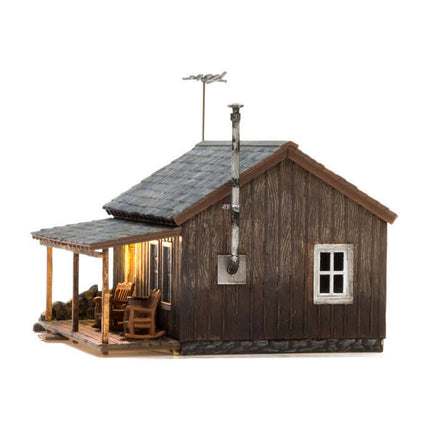 Woodland Scenics 4955 | Rustic Cabin - Assembled Building | N Scale - Squeaky's Trains
