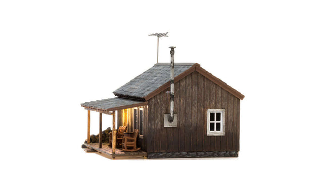 Woodland Scenics 4955 | Rustic Cabin - Assembled Building | N Scale - Squeaky's Trains