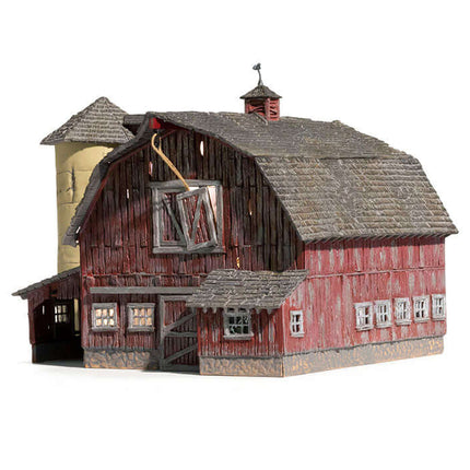Woodland Scenics 5038 | Old Weathered Barn - Built-&-Ready | HO Scale - Squeaky's Trains
