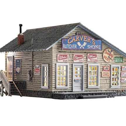 Woodland Scenics 5068 | Carver's Butcher Shoppe | HO Scale - Squeaky's Trains