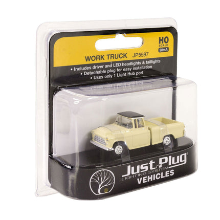 Woodland Scenics 5597 | Just Plug® Vehicles - Work Truck | HO Scale - Squeaky's Trains