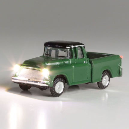 Woodland Scenics 5610 | Just Plug® Vehicles - Green Pickup | N Scale - Squeaky's Trains