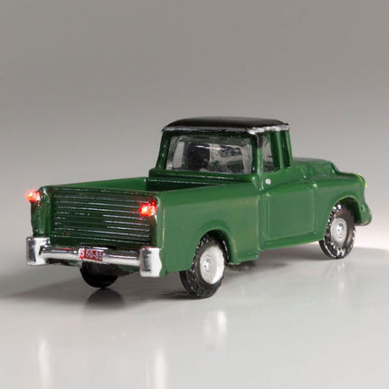 Woodland Scenics 5610 | Just Plug® Vehicles - Green Pickup | N Scale - Squeaky's Trains