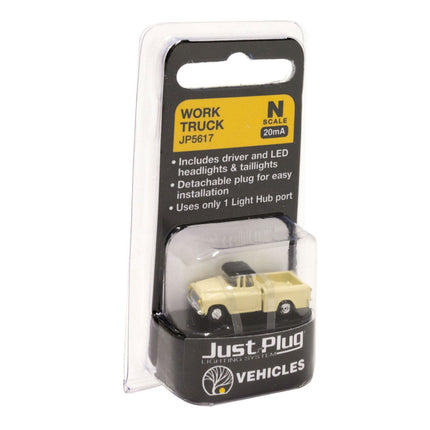 Woodland Scenics 5617 | Just Plug® Vehicles - Work Truck | N Scale - Squeaky's Trains