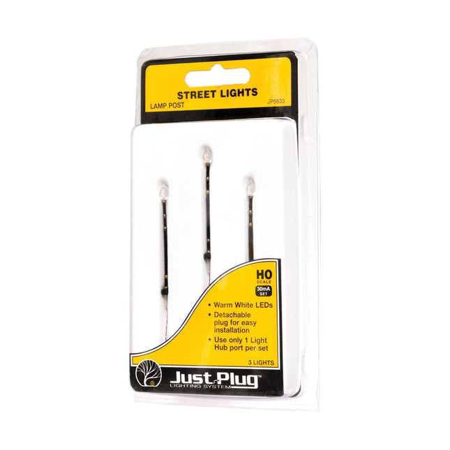 Woodland Scenics 5633 | Just Plug Lighting System - Lamp Post Street Lights | HO Scale - Squeaky's Trains