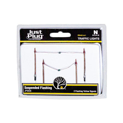 Woodland Scenics 5636 | Just Plug Lighting System - Suspended Flashing Lights - Squeaky's Trains