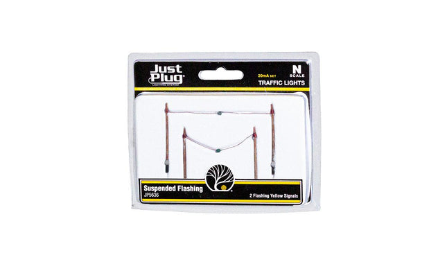 Woodland Scenics 5636 | Just Plug Lighting System - Suspended Flashing Lights - Squeaky's Trains