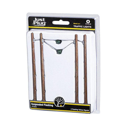 Woodland Scenics 5665 | Just Plug Lighting System - Suspended Flashing Lights | O Scale - Squeaky's Trains
