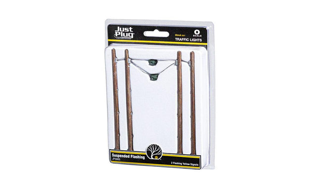 Woodland Scenics 5665 | Just Plug Lighting System - Suspended Flashing Lights | O Scale - Squeaky's Trains