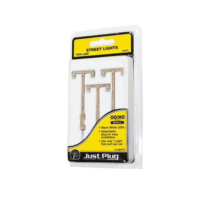 Woodland Scenics 5676 | Just Plug Lighting System - Twin Lamp | OO/HO Scale - Squeaky's Trains