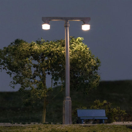 Woodland Scenics 5676 | Just Plug Lighting System - Twin Lamp | OO/HO Scale - Squeaky's Trains