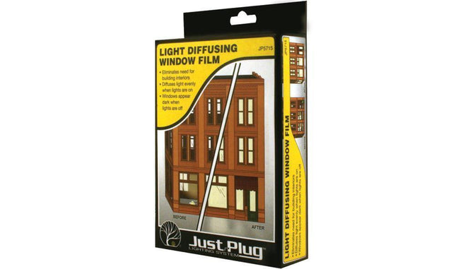 Woodland Scenics 5715 | Just Plug Lighting System - Light Diffusing Window Film | Multi Scale - Squeaky's Trains