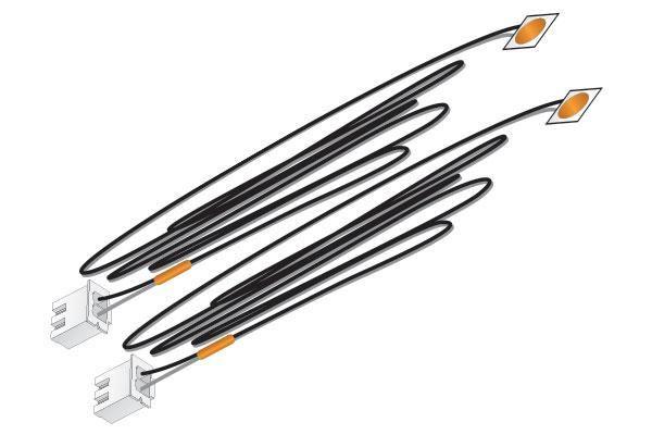 Woodland Scenics 5736 | Just Plug Lighting System - Orange LED Stick-On Lights 30mA (2) - Squeaky's Trains