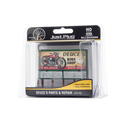 Woodland Scenics 5792 | Just Plug Billboards - Deuce's Parts & Repair | HO Scale - Squeaky's Trains