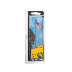 Woodland Scenics 5951 | Just Plug Lighting System - Medium Flag Pole with U.S. Flag | Multi Scale - Squeaky's Trains