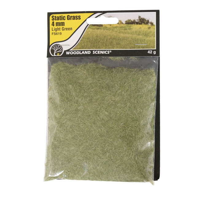 Woodland Scenics 619 | Static Grass Light Green 4mm - Squeaky's Trains