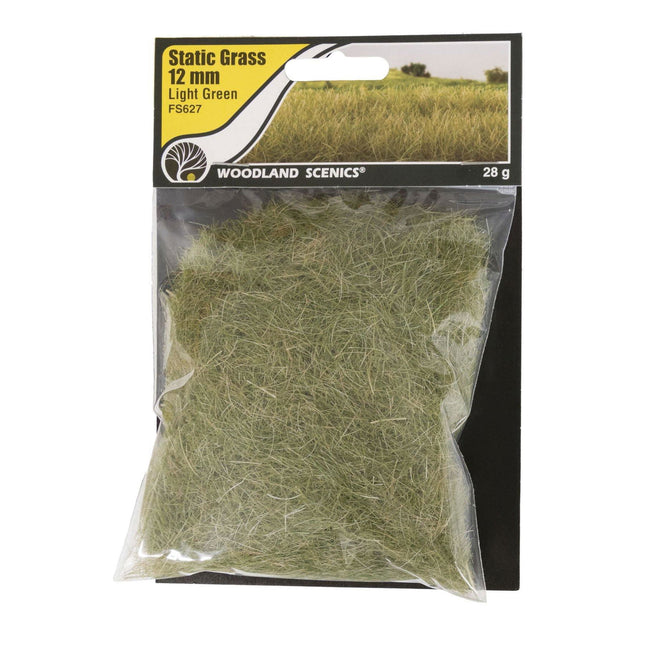 Woodland Scenics 627 | Static Grass Light Green 12mm | Multi Scale - Squeaky's Trains