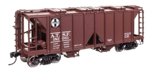 WalthersMainline 910-49706 ACF 1958 Covered Hopper Santa Fe #182051 HO Scale - ready-to-run freight car