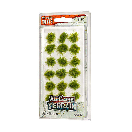 Woodland Scenics / All Game Terrain 6627 | Peel 'n' Plant Tufts - Dark Green Grass | Multi Scale