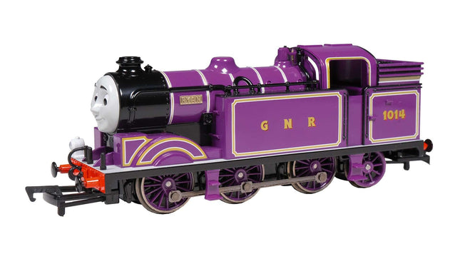 Bachmann 58823 Ryan HO scale model purple tank engine from Thomas & Friends with moving eyes and GNR detailing.