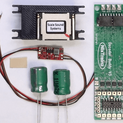 NixTrainz NTZ-501 ScaleTrains Sound Conversion Kit HO Scale - Decoder Buddy, keep-alive and speaker