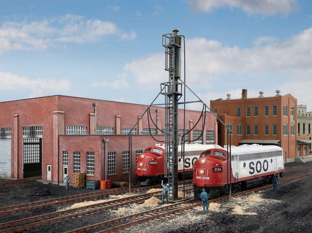 Walthers Cornerstone 4160 | Diesel Service Facility Sanding Tower Building Kit | HO Scale
