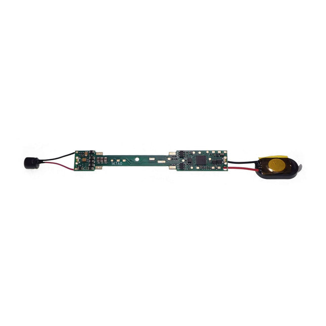 Digitrax SDXN147A0 Series 7 DCC decoder with SoundFX speaker for N scale model trains.