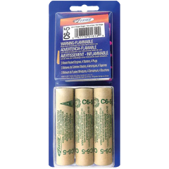 Estes 1614 C6-5 rocket engines pack featuring 3 model rocket engines, 4 starters, and plugs, designed for model rocket flight.