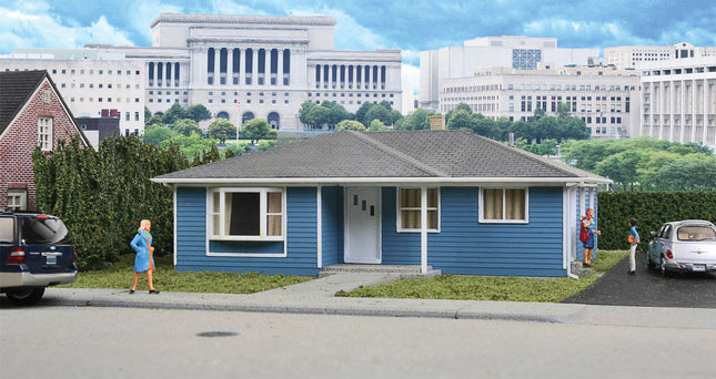 Walthers Cornerstone 3775 | Framed Ranch Tract House Building Kit | HO Scale