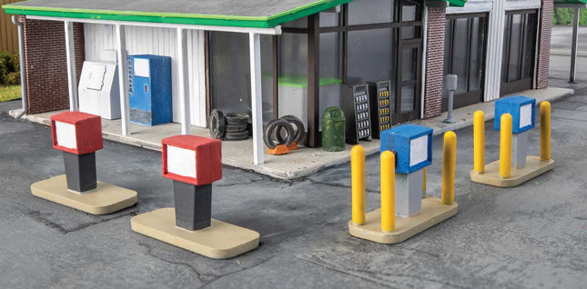 Walthers Cornerstone 3545 | Gas Station Details Building Kit | HO Scale