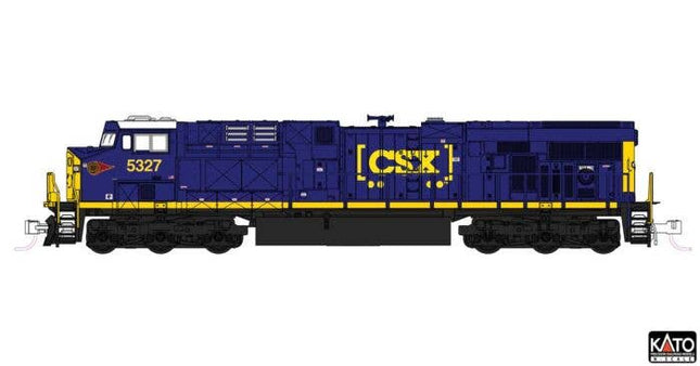 Kato 176-8962 | GE ES44AC GEVO Standard DC - CSX #5327 WM Heritage | N Scale