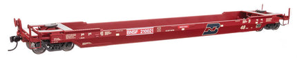 WalthersProto 920-109216 Gunderson 48' well car BNSF #210021 HO scale - side view