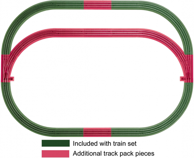 Lionel 6-12031 | FasTrack Outer Passing Loop Add-On Track Pack | O Gauge