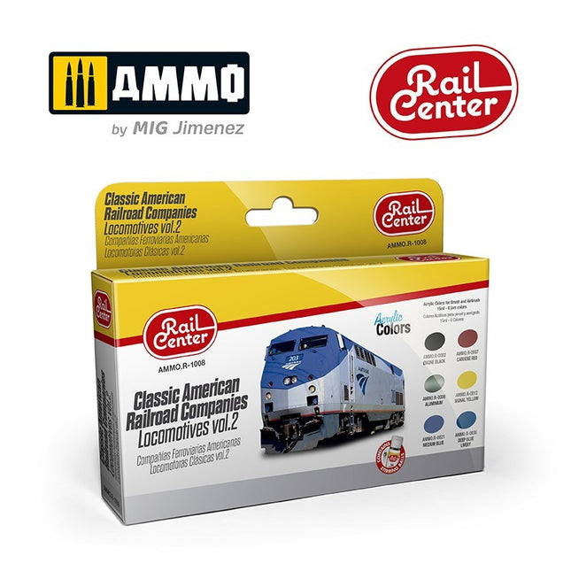 AMMO Mig R-1008 | Rail Center American Railroad Locos Vol 2 | 6x15ml