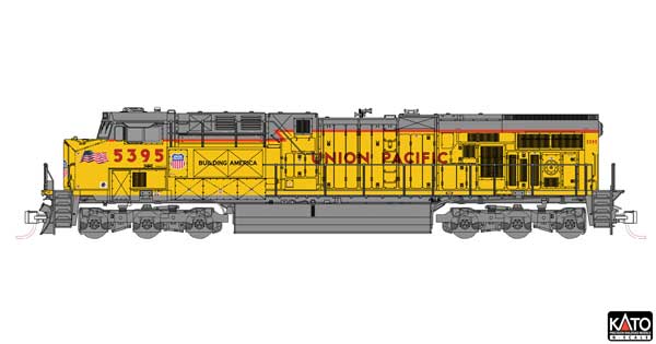 Kato 176-8965 | GE ES44AC GEVO Diesel - Union Pacific #5395 Nose Flag - DC | N Scale