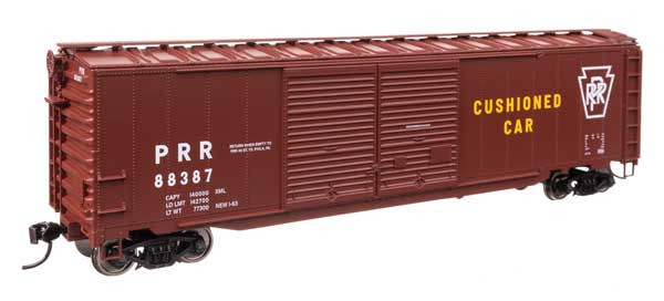 WalthersMainline 910-46615 | 50' AAR Improved Double-Door Boxcar - PRR #88387 | HO Scale