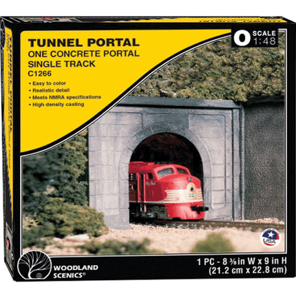 Woodland Scenics C1266 Concrete Single Track Tunnel Portal O Scale - box front
