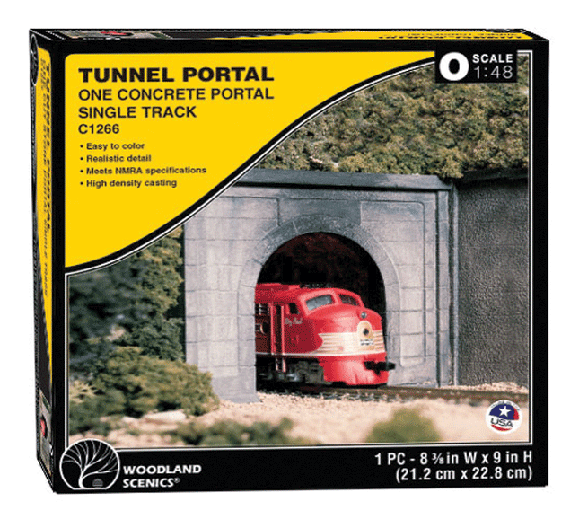 Woodland Scenics C1266 Concrete Single Track Tunnel Portal O Scale - box front