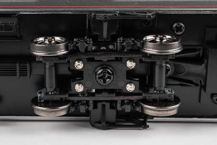 Walthers Proto 920-2136 Amfleet Inside-Bearing Trucks HO Scale - 1 pair shown mounted under passenger car