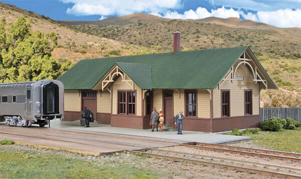Walthers Cornerstone 933-4057 | Union Pacific-Style Depot Building Kit | HO Scale
