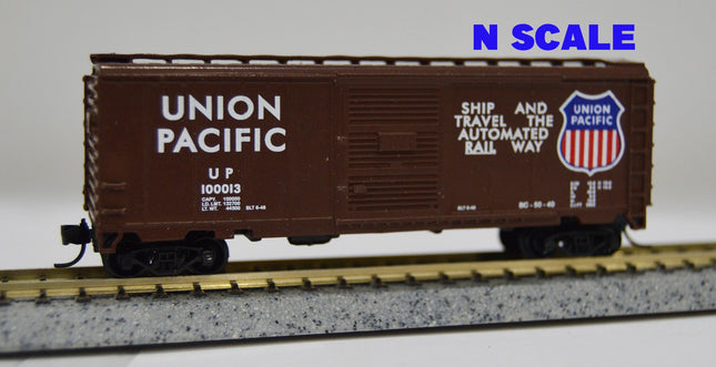 Value Trains USA N40-304-100014 40' PS-1 Boxcar Union Pacific Ship & Travel N Scale