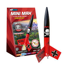 Estes 5337 | Mini Der Red Max Starter Set - Beginner Rocket, 300ft