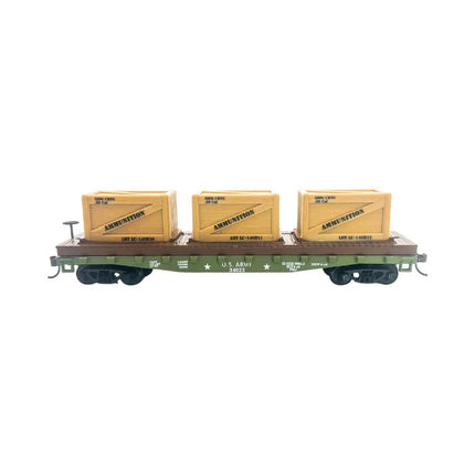 Rock Island Hobby 032211 - HO Flat Car With Crates US Army (USAX)