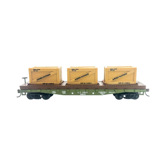 Rock Island Hobby 032211 - HO Flat Car With Crates US Army (USAX)